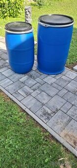 plastové sudy 120L – čisté, TOP stav