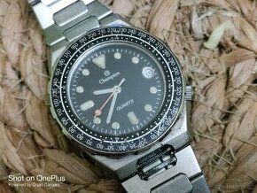 Retro hodinky Champion Quartz Manaus s datumovkou,cca 1980 - 1