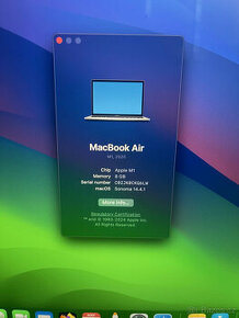 Apple MacBook Air M1 (2020) 8GB RAM, 256GB, Retina 13”