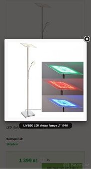 Stojací lampa LED 24W, RGB a dálk.ovládání, PC 1.300,-