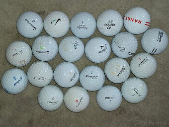 Golfové míčky MIX horší kvalita 21 ks á 5,- Kč - různé značk