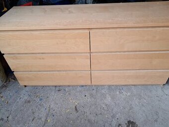 Ikea komoda Malm bříza 6 zásuvek