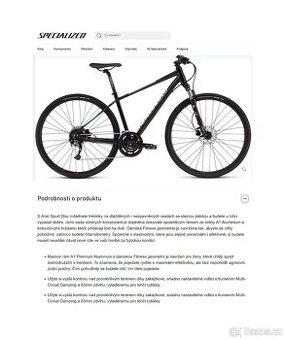 Specialized Ariel Sport pro výšku 165–175cm zachovalý stav
