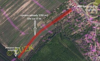 Prodej pozemku v obci Stavěšice – 5 781 m² zahrady v krás...