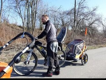 Cyklo vozík Bellelli B taxi pro 2 děti - 1x použitý,top stav