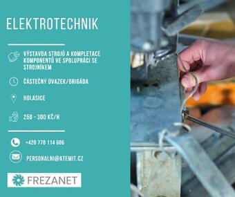ELEKTROTECHNIK - DPP, 300 KČ/H, NÁSTUP IHNED