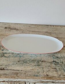 Velký vintage porcelánový talíř na hlavní chod, dezerty