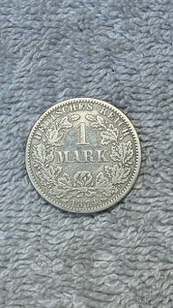 Stříbrná mince Německo 1 Mark 1873-1907 (Ag 900, 5.5g)
