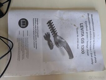 Akumulátorové nůžky na trávu/živé ploty LEVITA GS 1300