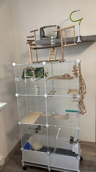 Velká klec s kompletním vybavením