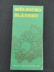 Mělnicko - Slánsko, turistická mapa, výborně zachováno