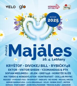 4 vstupenky na Majáles Praha Letňany sobota 26.4.