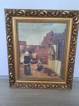 Starý obraz - Pieter de Hooch