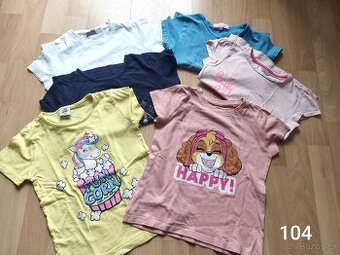 6x tričko s krátkým rukávem vel 104