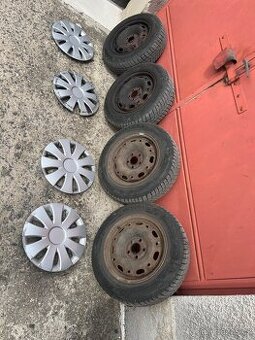Plechové disky včetně pneu 5X100 165/70 R14