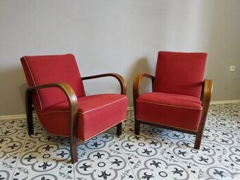 Retro křesla Halabala hf 11, " Koželka Kropáček "