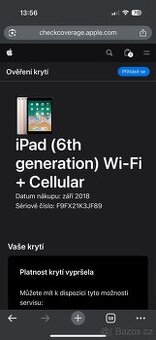 iPad 6.generace (2018) Cellular + Wifi 128gb