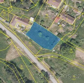 Pozemek o výměře 693m2 v Obci Dvory u Lazišť