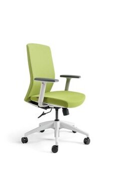 Kancelářská židle - nerozbalený vzorek zelený, bílá kostra