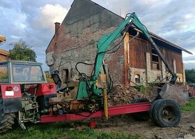 Vyvážečka na dřevo, bagr z nakladače UNHZ 750