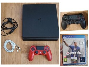 PlayStation 4 Slim 1Tb+2x ovladač +1xhra. Záruka 6 měsíců