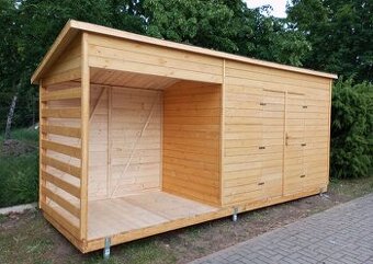 Dřevník Toronto s malým domkem