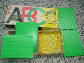 Retro kostky TOFA Abeceda Chemoplast,Tatra stavebnice Seva A