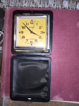 Starožitný cestovní kapesní budík