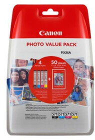 Canon CLI571XL sada CMYK + fotopapír 10x15cm/50ks originál