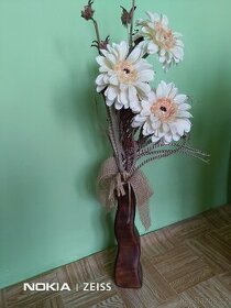 Hnědá váza bez dekorace výška 29cm
