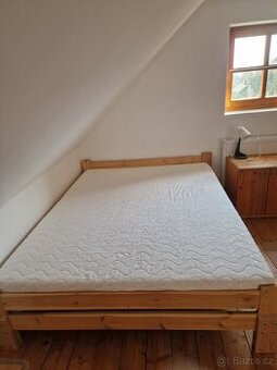 postel masiv borovice 160200 vč. matrace