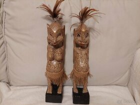 Prodám dvě dekorativní dřevěné figurky. - 1