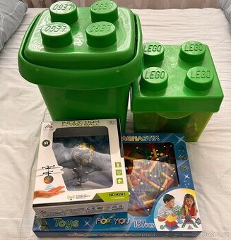 2 boxy Lego ,magnetická stavebnice ,létající koule