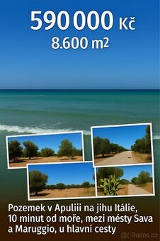 Pozemek u moře 8.600m2 ITÁLIE