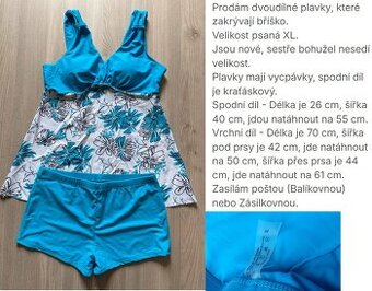 Nové plavky - tankini XL