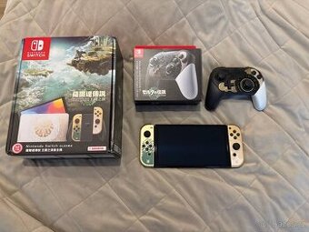 Nintendo Switch OLED Zelda TOTK Edition + Pro Controller