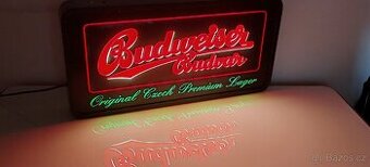 Svítící reklama Budweiser Budvar