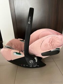 Cybex CLOUD T I-SIZE Simply Flowers Pink se základnou