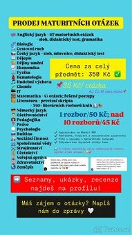 Maturitní četba & Otázky k maturitě 2026