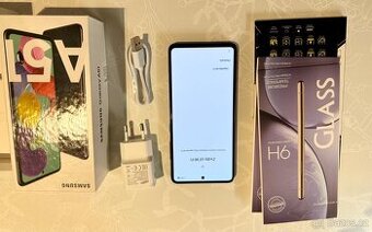 Samsung A51 v orig. balení + nabíječka + 5 x ochranné sklo