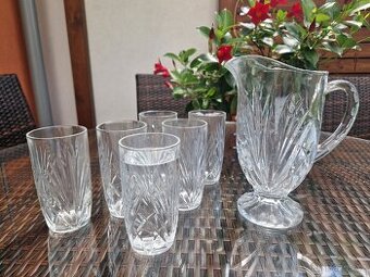Sada skleněný džbán 1.25 l a 6 sklenic na 300ml