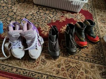 Dětskě běžkařské boty 35,36 a brusle vel. 34-37