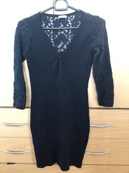 Černé dámské šaty s krajkou, vel.M, zn.Orsay