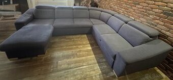 Rozkládací pohovka do U s úložným prostorem