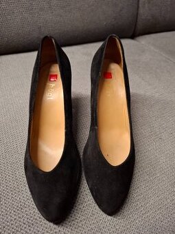 Semišové kožené Högl botky - 1