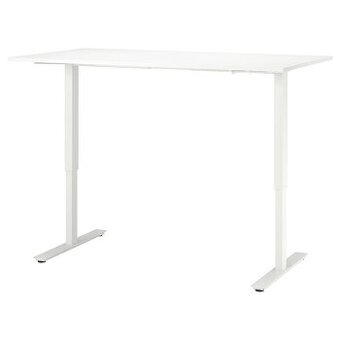 Polohovací stůl IKEA TROTTEN 160x80cm Bílý