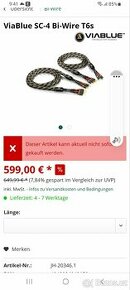 Profi hi-fi kabely na repro Viablue sc4