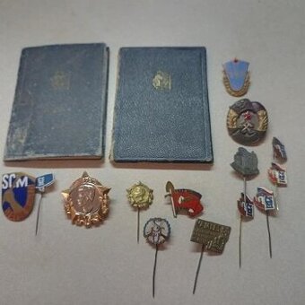 ČSM - ČS.SVAZ MLÁDEŽE - ODZNAKY ,PRŮKAZKY