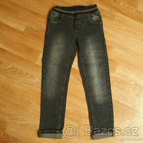 Chlapecké černé denim kalhoty, jeans vel. 134