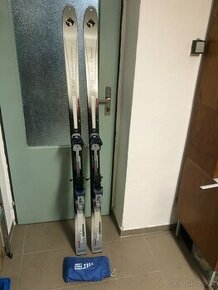 Skialpové lyže Hagan 163cm + vázání Diamir + stoupací pásy - 1